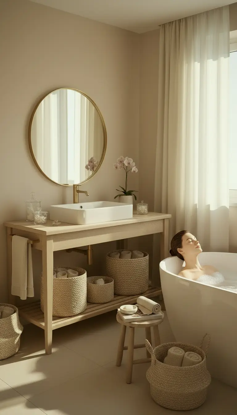 Paniers de rangement pour la salle de bain : comment garder un espace plus fluide