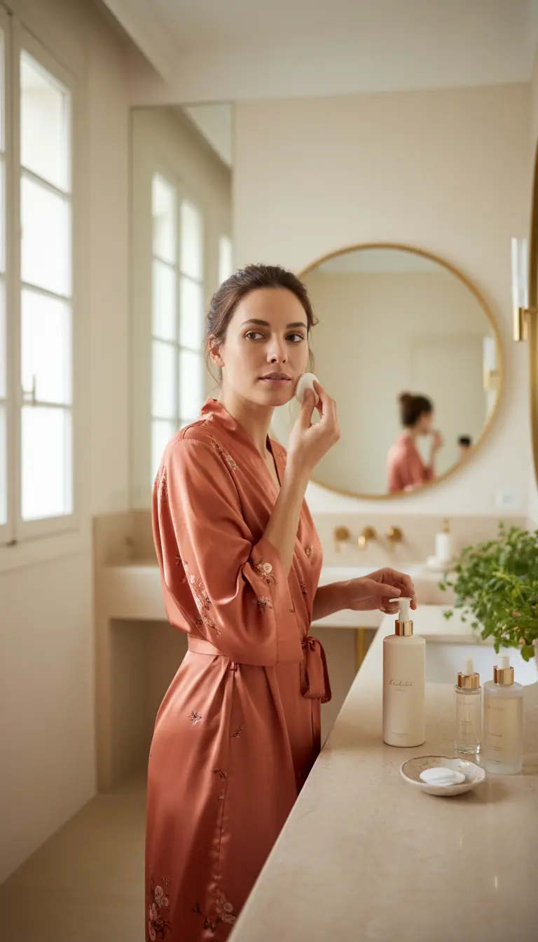 Routine beaute matinale en 5 minutes pour une peau lumineuse